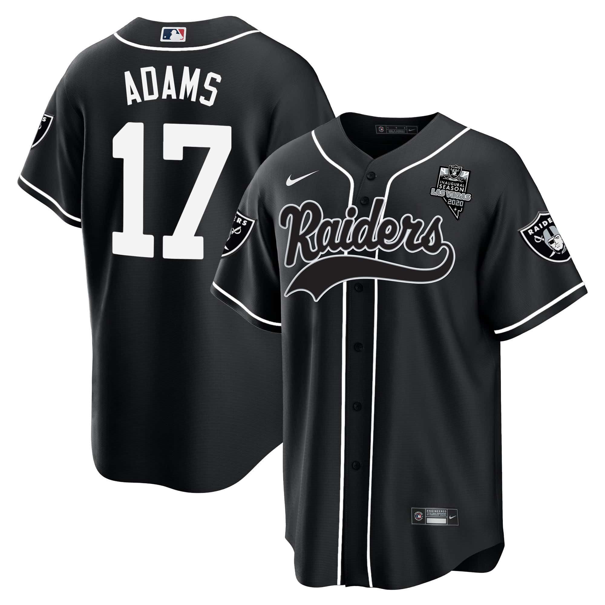 Men Oakland Raiders #17 Adams Black 2024 Nike Vapor Baseball NFL Jersey